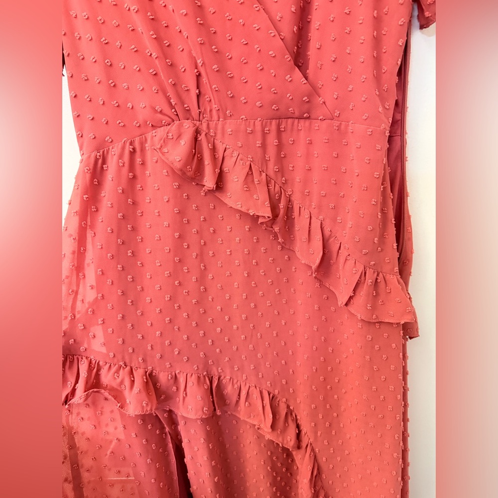 Lulu's Rose Wrap Midi Dress with Ruffle Accents - Picture 4 of 8